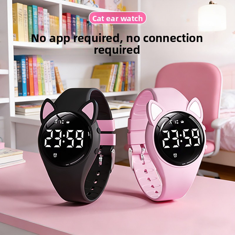 Outdoor Sport Watch - 2026 Nieuw Kattenoren Dames Zwemhorloge Waterdicht