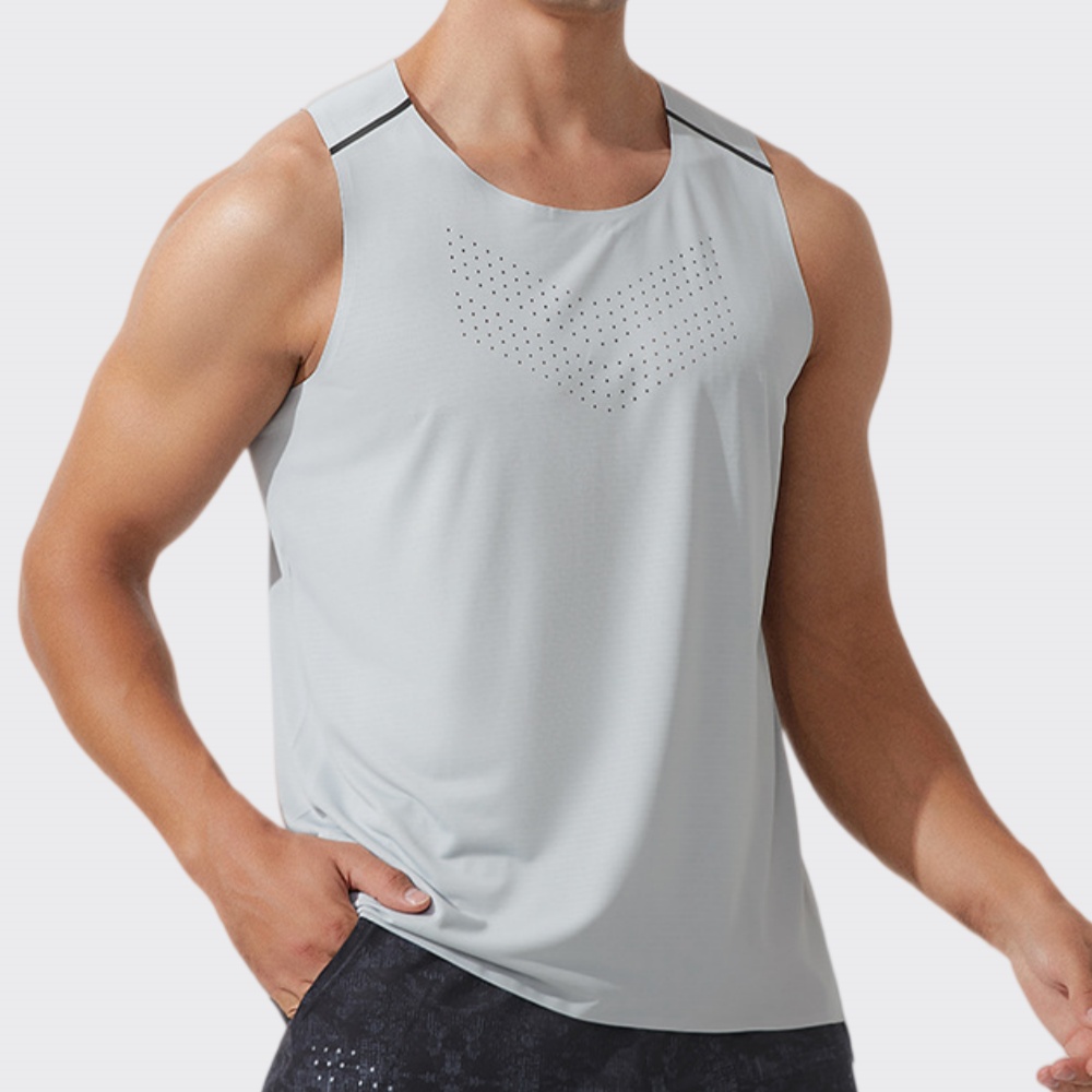 Outdoor Sport Logo - Heren Gym Vest Sneldrogend Hardlopen Workout