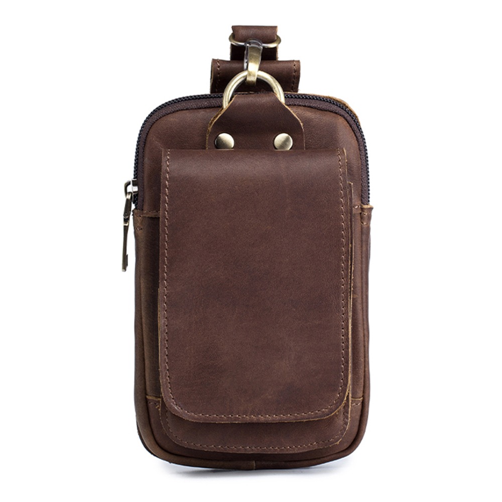 Outdoor Sport Bag - Vintage lederen riemtas van koeienleer, draagbare