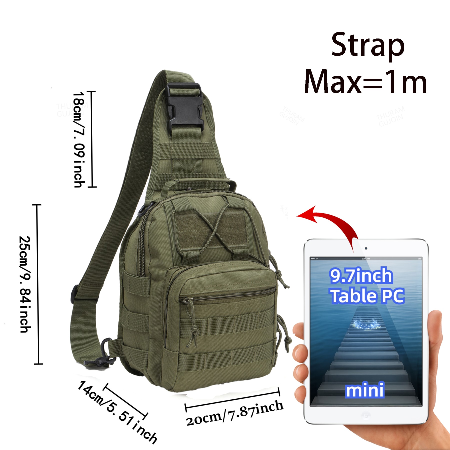 THURAM Outdoor Tactische Tas R - Outdoor Sport Bag recensie en prijs