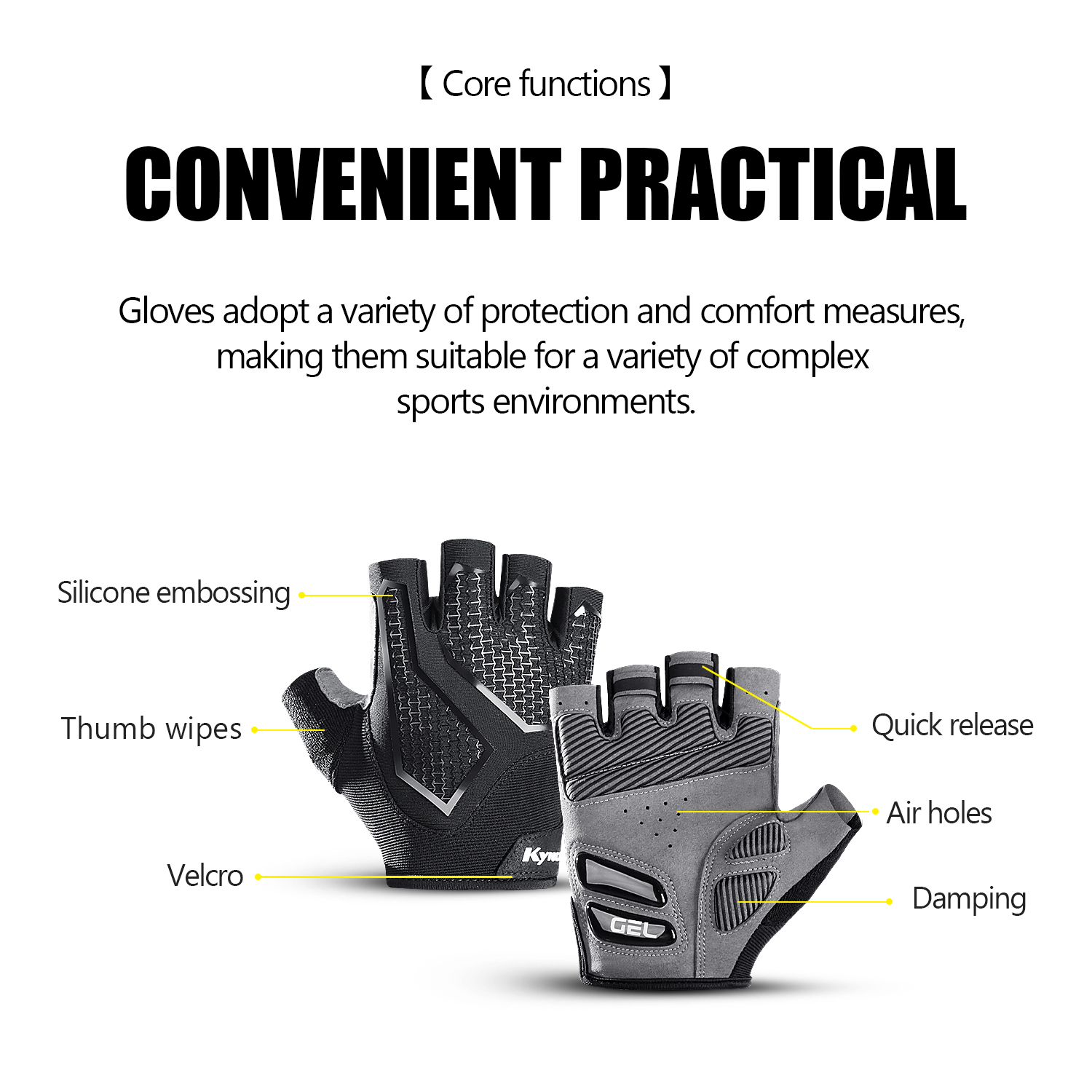 Kymc Half Finger Fiets Handsch - Mtb Elbow Pad recensie en prijs